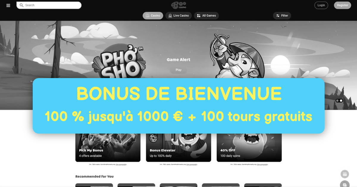 Boo Casino - Meilleurs Jeux et Bonus en France